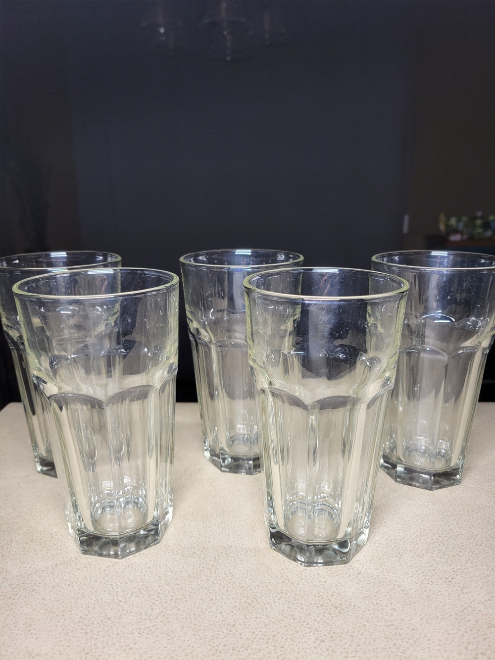 Set of 5 Libbey Gibraltar Clear Glass Tumblers